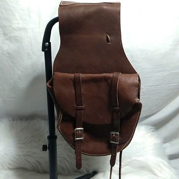SALE! RARE! Buckaroo 1995 Vint Medium Leather Saddle Bag For Horse Or Motorcycle - Picture 8 of 16